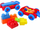 LeanToys Sada stavebních kostek Blue and Red s kolečky