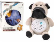 LeanToys Plyšový medvídek uspávací světla, zvuky, noční a denní režim, pes