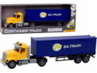 LeanToys Truck Tir Přívěs Kontejner Světla Zvuky Jízda Žlutá