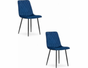 Leobert Židle TURIN - tmavě modrý samet x 2