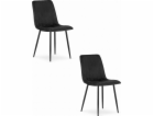 Leobert Židle LAVA - černý samet x 2