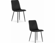 Leobert Židle LAVA - černý samet x 2