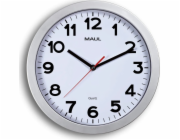 Maul MAUL Wanduhr Step weiß/silber Kunststoff 30cm inkl. Baterie
