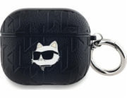 Karl Lagerfeld Karl Lagerfeld KLA3PGCHPK kryt na AirPods 3 černá/černá s monogramem a hlavou Choupette