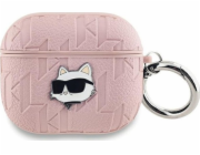 Karl Lagerfeld Karl Lagerfeld KLA3PGCHPP Kryt na AirPods 3 růžový s monogramem a hlavou Choupette