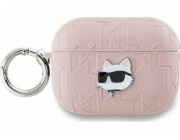 Karl Lagerfeld Karl Lagerfeld KLAP2PGCHPP Kryt na AirPods Pro 2 (2022/2023) růžový s monogramem a hlavou Choupette