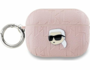 Karl Lagerfeld Karl Lagerfeld KLAP2PGKIPP Kryt na AirPods Pro 2 (2022/2023) růžový s monogramem a hlavou Karla