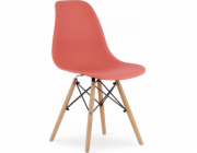 Leobert Židle OSAKA rumělková / nohy přírodní x 1