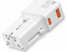 MOBILE ORIGIN Cestovní adaptér 25W, EU/US/UK/AU, bílý (TA...