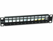 Equip Equip patchpanel 12x Cat6A 10 FTP 1HE Keystone Montage sw