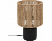 Atmosphera Keramická stolní lampa KOBY s opleteným stínidlem, 24 cm