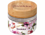 Quokka Quokka Deli Food Jar - Skleněná nádoba na potraviny / Svačinový box 500 ml (tmavé květy)