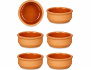 Madam Stoltz Hliněná nádoba mísa s glazovaným vnitřkem, hnědá