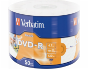 Verbatim DVD-R Verbatim | 4,7 GB | 16x | vřeteno 50 ks | Inkoustový tisk