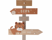 Home Styling Collection Kolekce bytového stylingu Dětský ramínko na oblečení Zoo, 44 x 3,5 x 51,5 cm