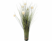 Saska Garden UMĚLÁ TRÁVA FEJKA JAKO ŽIVOT S BÍLÝMI KOULEMI 70 CM