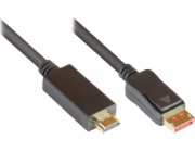 Alcasa Adaptér AV Alcasa DP14-HDMI1 Kabelový adaptér 1m DisplayPort HDMI Černá