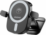 Dudao Držák telefonu do auta Dudao FW11 s indukční nabíječkou 15W do větrací clony/kokpitu - černý