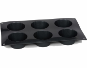 Patisse Tvar na muffiny 29 x 17 cm černý silikon 6 kapes