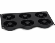 Patisse Tvar koblihy 29 x 17 cm černý silikon 6 přihrádek