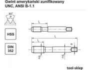 Fanar TAPS UNC 5/16-18 DIN-352/3 (2B) HSS