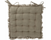 Home Styling Collection Kolekce bytového stylingu SIMPLY prošívaný polštář na židli, bavlna, zavazování, 40 x 40 cm