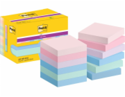 Post-it Samolepicí bločky super lepící, 47,6x47,6 mm (622-12SS-SOUL), pastelové (12x90)