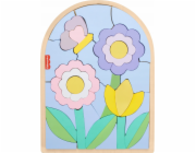 Mattel FP DŘEVĚNÉ PUZZLE KVĚTINY HXT97 FOL6