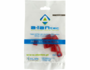 Alantec Zámek USB portu proti neoprávněnému připojení, červený (balení 10 ks + klíč) ALANTEC