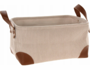 Home Styling Collection Úložný košík z manšestrové tkaniny s uchy, kolekce Home Styling, 30 x 20 x 15 cm