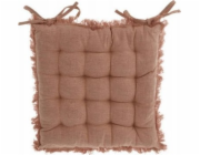 Home Styling Collection Kolekce bytového stylingu SLIM prošívaný polštář na židli, bavlna, zavazování, 40 x 40 cm