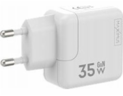 Maxximus Nabíjecí síť Kabel MX Burst GaN PD 35W, 2xUSB-C + PD 20W C/Lightning, BÍLÁ/BÍLÁ