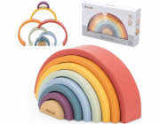 Viga Toys Hračky Viga Dřevěné duhové puzzle VIGA PolarB Kreativní montessori bloky