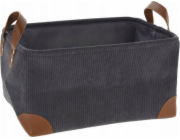 Home Styling Collection Úložný košík z manšestrové tkaniny s rukojeťmi, kolekce Home Styling, 36 x 26 x 19 cm
