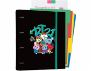Eurocom BT21 - pořadač A4 z kolekce Street Mood s listy (4 kroužky, gumička)
