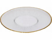 Home Styling Collection Stylingová kolekce Skleněný plochý talíř se zlatým okrajem DATURA, 32 cm
