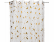 Atmosphera Dětská záclona JEDNOROŽEC, 140 x 250 cm, bílá se zlatými jednorožci