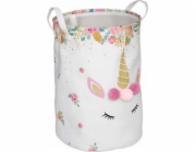 Atmosphera Košík na hračky s bambulkami, skládací, O 35 cm