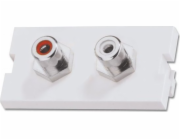 Lindy modul 2xRCA (audio) pro nástěnný rám Lindy 60563