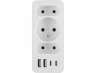 Plastrol TROJITÝ ROZDĚLOVAČ + 2x USB A 2x USB C