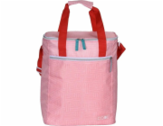 Excellent Houseware Chladicí taška s popruhem, 16 l, růžová s potiskem