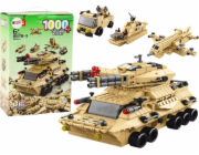 LeanToys Vojenský tankový písek 1000 El stavebnice sada