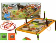 LeanToys Hrací taška na dovednostní hry, házecí obruč 2v1, desková hra s dinosaury