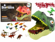 LeanToys Sada figurek dinosaurů velký zelený dinosaurus, 45 ks