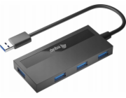 Equip HUB USB Equip USB Hub 4portový 3.2 -> 4x3.0 + USB-C adaptér 5Gbps o.Netz.sw