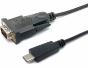 Equip USB adaptér Adaptér Equip USB-C -> Sériový RS232-DB9 ocel/ocelová 1,50 m kabel