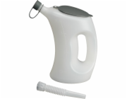 Pressol Odměrná nádoba s víkem-FLA-PE, bílá, průhledná, 2 l