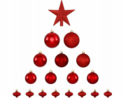 Fééric Lights and Christmas Sada vánočních ozdob 18 kusů, červená