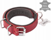 Hobbydog Kožený obojek R1 25x550 červený