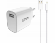 2GO nabíječka 2GO Ladegerät 10,5W 1x USB-A vč. Lightning kabel - bílý
